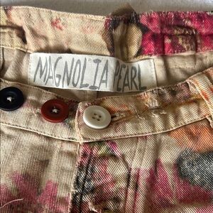 Magnolia Pearl Floral Pants with Colorful Buttons